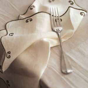 Embroidered Linen Napkins (Set of 2)